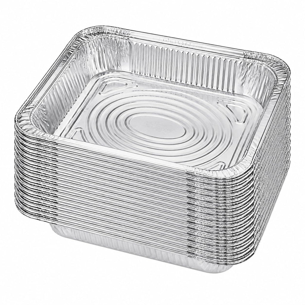 Half Size Deep Aluminum Pans, 13 x 10.5 x 2.5 In (100, Trays Only)