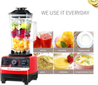 Heavy Duty Professional Blender, Peak 2200W Commercial Grade Bar Blender With 70Oz Container For Shakes, Smoothies, Ice Crushing, Frozen Fruits, Soups, Dry Grinding (Black)