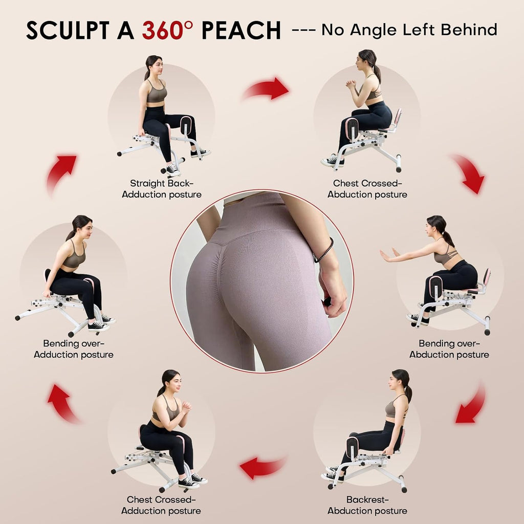 Hip Abductor Adductor Machine for Home Gym Inner/Outer Thigh Workout System
