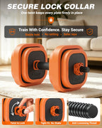 Rendpas 4-in-1 Adjustable Dumbbell Set with Foldable Bench for Home Gym