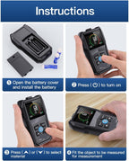 Moisture Meter, Full Angle Inverted Moisture Detector Wood Moisture Meter Temperature Humidity Detection Home Moisture Detector