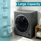 3.0 Cu.Ft Portable Dryer for Clothes, 1500W Dryer, 4 Drying Mode