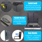LXLZYXSF Heavy Duty Rooftop Vent Security Door, Galvanized Powder Coated Iron Roof Hatch Cover, Upward Lifting Attic Access Lid, Manhole/Cellars Cap Plate(60x60CM(23.6"x23.6"))
