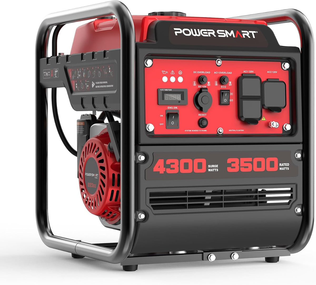 PowerSmart 4300 Watt Inverter Portable Generator for Home Use