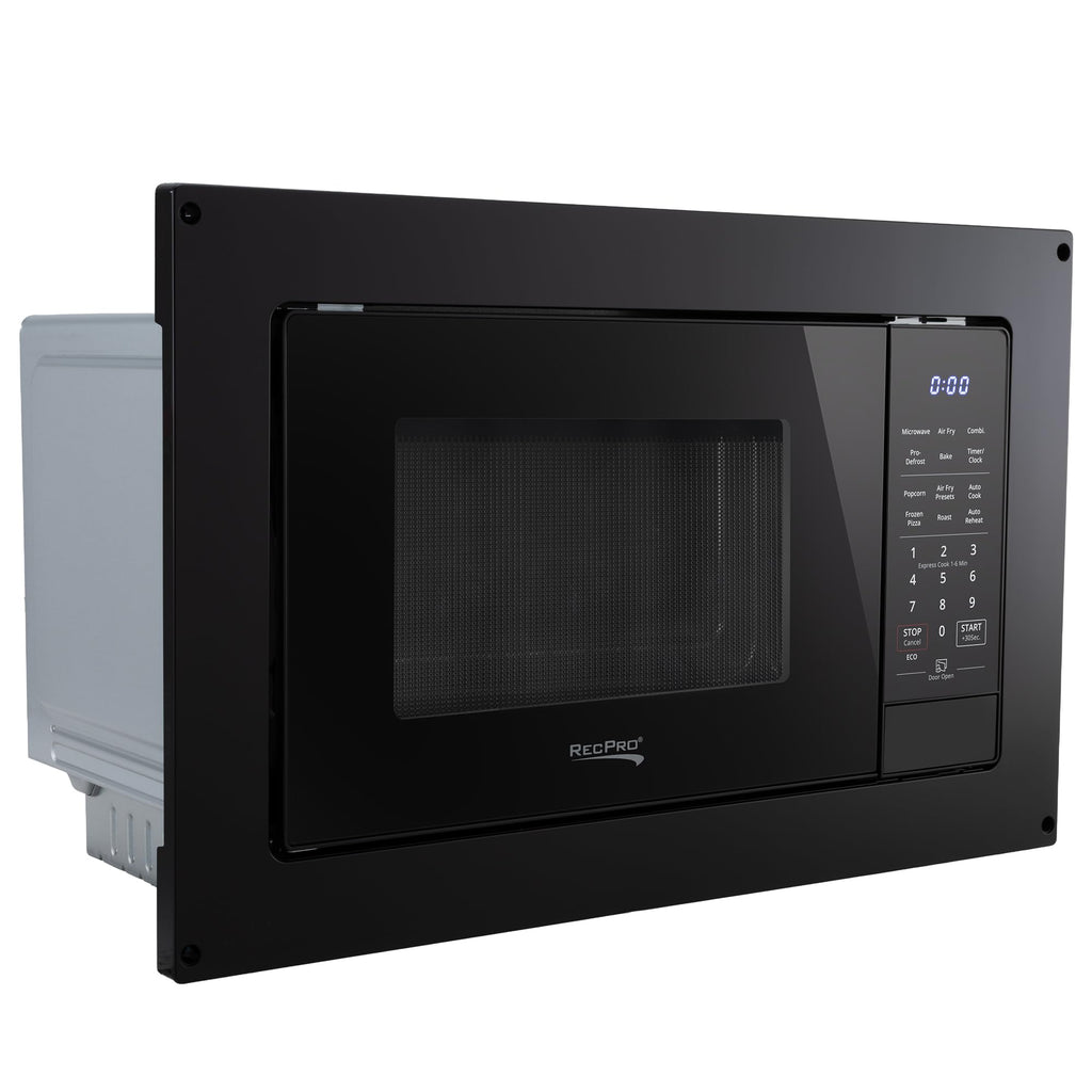 RecPro RV Air Fry Microwave 1.0 Cu Ft, 900W Black
