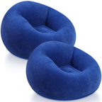 Realspring Inflatable Bean Bag Chairs,Coffee,4 Pcs