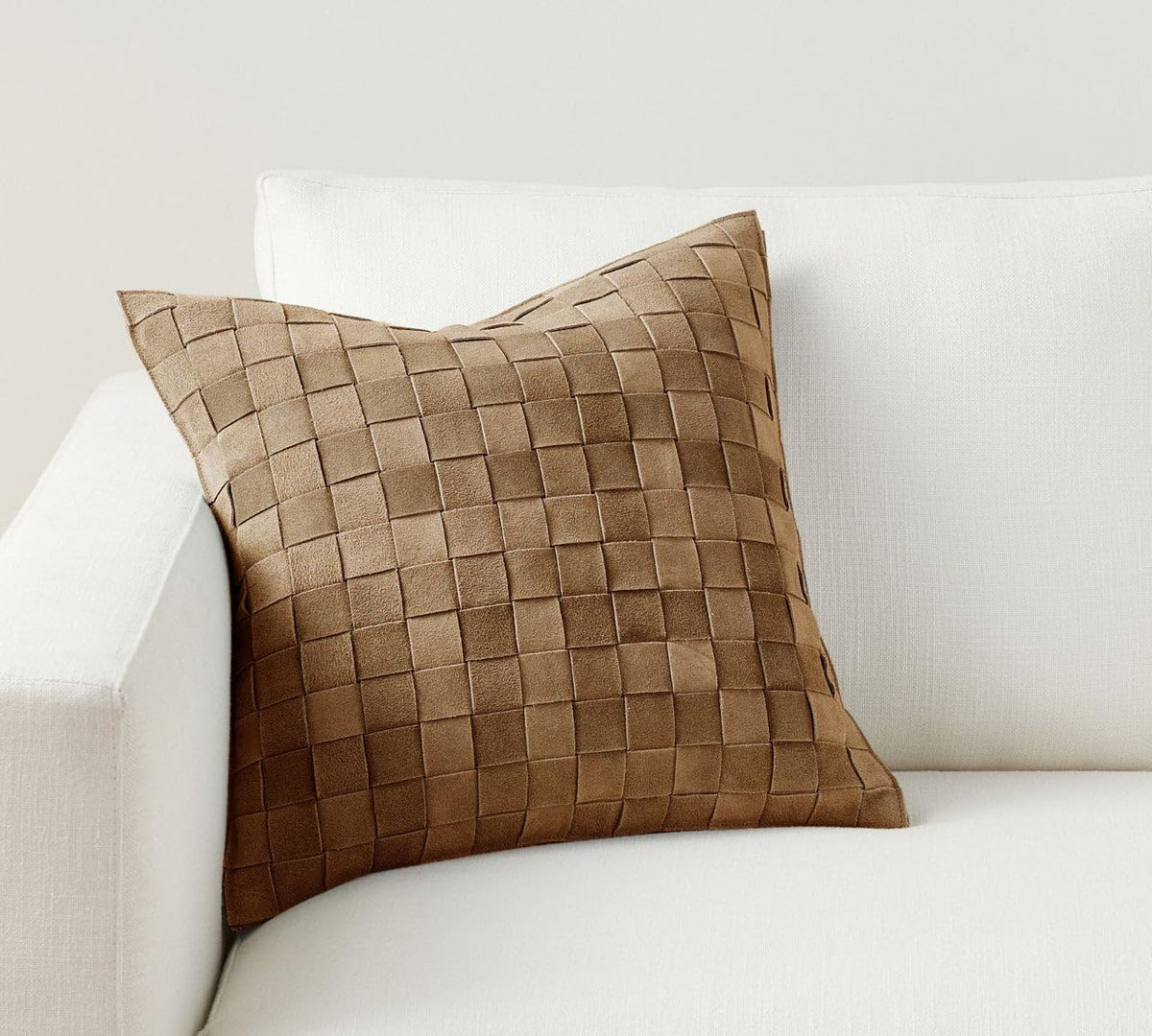 Genuine Lamb Leather Cushion Pillow Cover - Luxury Leather Pillow Case - Modern, Boho, Farmhouse Home Decor - Bedroom Couch, Living Room, Sofa Bed