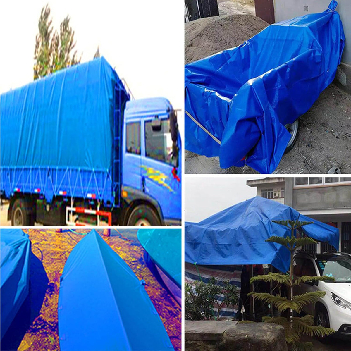 Tarp Heavy Duty Waterproof 10x20ft, Durable Uv Resistnat Windproof Protective Tarp Cover, Outdoor Tarp for Shed Canopy Frame Carport Rain Shelter, 180 G/M²