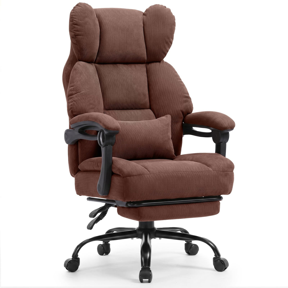 GTPLAYER Big&Tall Ergonomic Gaming Chair, Wide Spring Seat, Linkage Armrest,Earth BLK