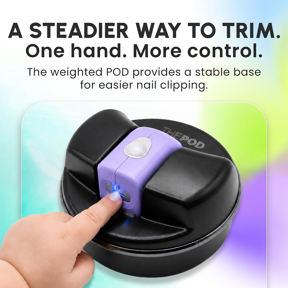 ClipDifferent One-Handed Nail Clipper System – POD Adaptive Base + Electric Nail Clipper for Infants & Toddlers – Limb Difference, Lucky Fins, Cerebral Palsy & Limited Dexterity