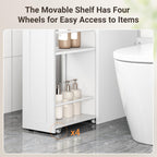 ELYKEN Over The Toilet Storage Cabinet with Acrylic Doors & Pulley, White