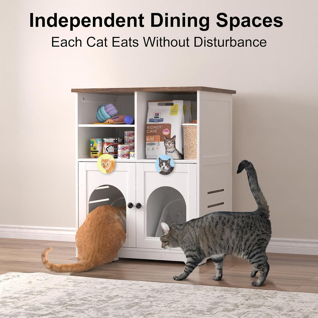 GDLF Cat Feeding Station for Microchip Feeder with Dog-Proof Design