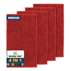 Muddy Mat® 4-Piece Grey Medium 30"X19" AS-SEEN-ON-TV Highly Absorbent Microfiber Door Mat, Bath Mat and Pet Rug, Non Slip Thick Washable, Soft Chenille for Kitchen Bathroom Bedroom Indoor and Outdoor