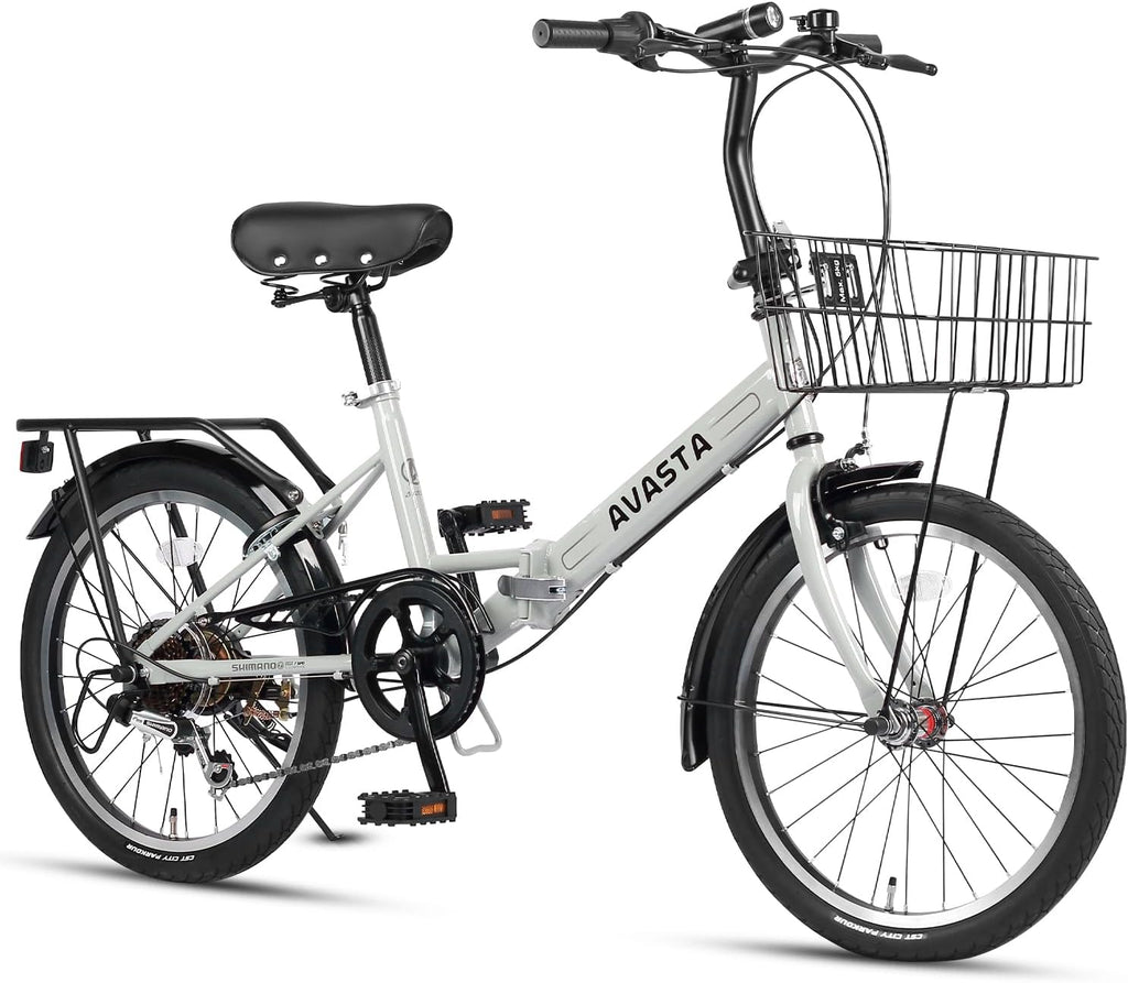 AVASTA Quartet Folding Bike, 20/24 Inch, 7-Speed, Dual Brakes