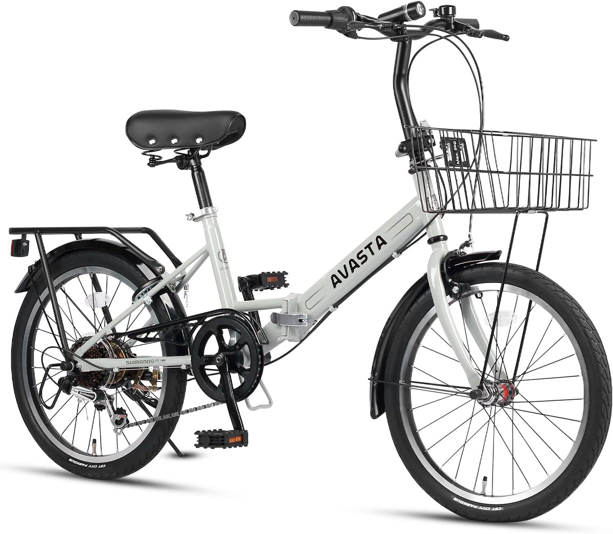 AVASTA Quartet Folding Bike, 20/24 Inch, 7-Speed, Dual Brakes