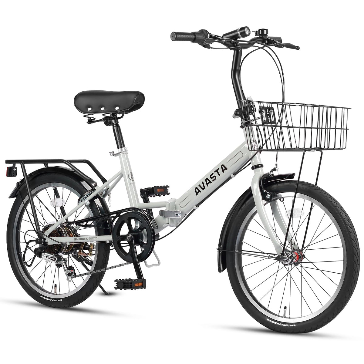 AVASTA Quartet Folding Bike, 20/24 Inch, 7-Speed, Dual Brakes