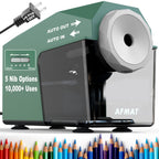 AFMAT PSC4 Electric Pencil Sharpener, Fast & Hands-Free, 10K+ Uses, 5 Nibs, Fully Automatic Pencil Sharpener for Classroom, Heavy Duty Sharpeners for No.2/Jumbo Pencils (φ6.5-10.5mm) US Plug(120V)