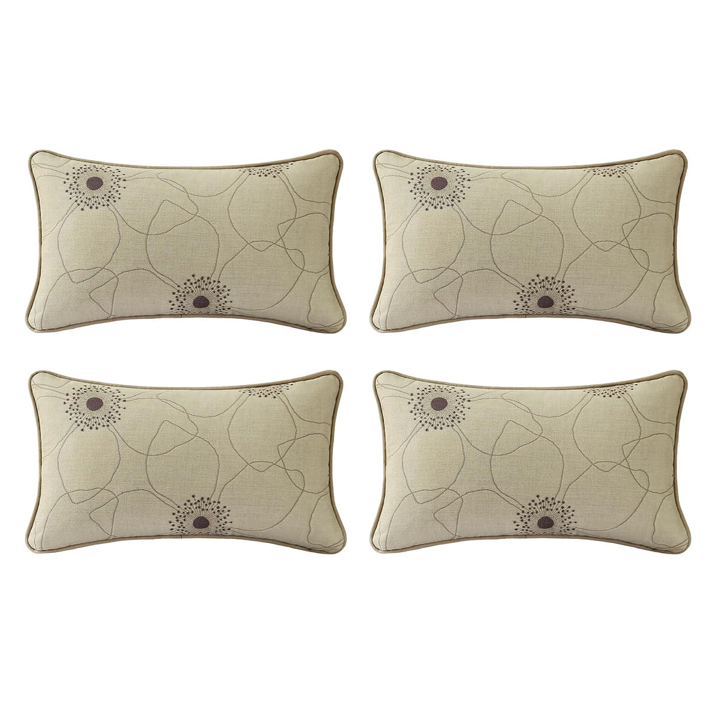 Outdoor Sunbrella Decorative Pillows Pack of 4, 20" x 12" Outdoor Pillow Set for Couch Bed Throw Patio Sofa, Airies Marble