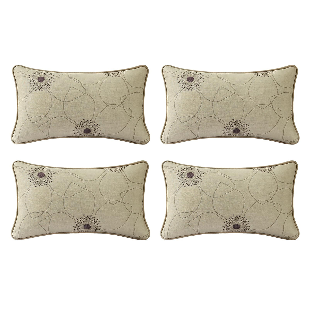 Outdoor Sunbrella Decorative Pillows Pack of 4, 20" x 12" Outdoor Pillow Set for Couch Bed Throw Patio Sofa, Airies Marble