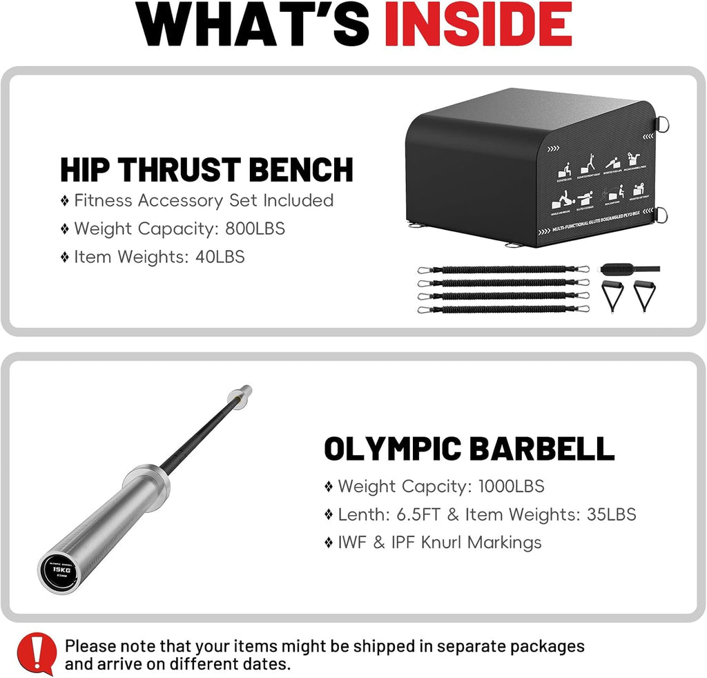Hip Thrust Box Multifunctional Angled Glute Box for Hip Strength Ab Workout
