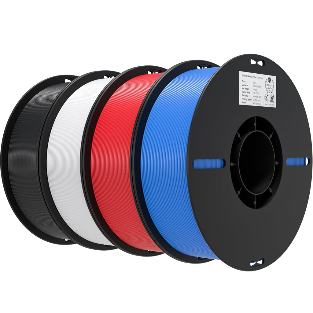 Creality PLA 3D Printer Filament, Multicolor, 12-Pack, 12KG Total