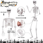 7.9FT/240CM Halloween Giant Oversized Human Skeleton, Tall Outdoor Skeleton