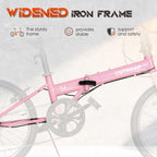 Betterland 20 inch Folding Bike, Foldable Bicycle for Adults with 7 Speed Derailleur, Lightweight Collapsible Bicycle for City Commuting, Fold Up Bike Men Women Teenagers