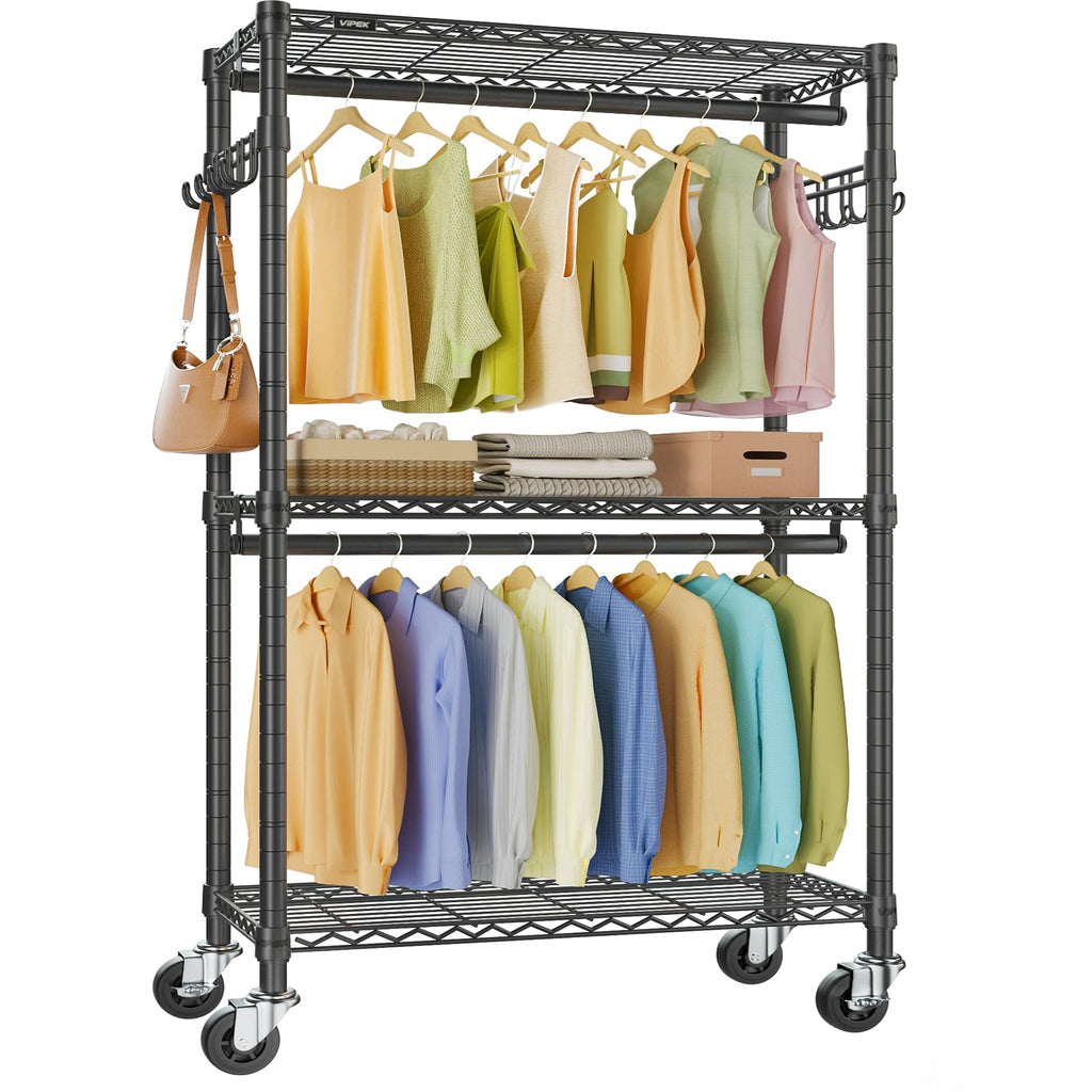 VIPEK R2 Plus Clothes Rack Heavy Duty Rolling Closet for Hanging Clothes