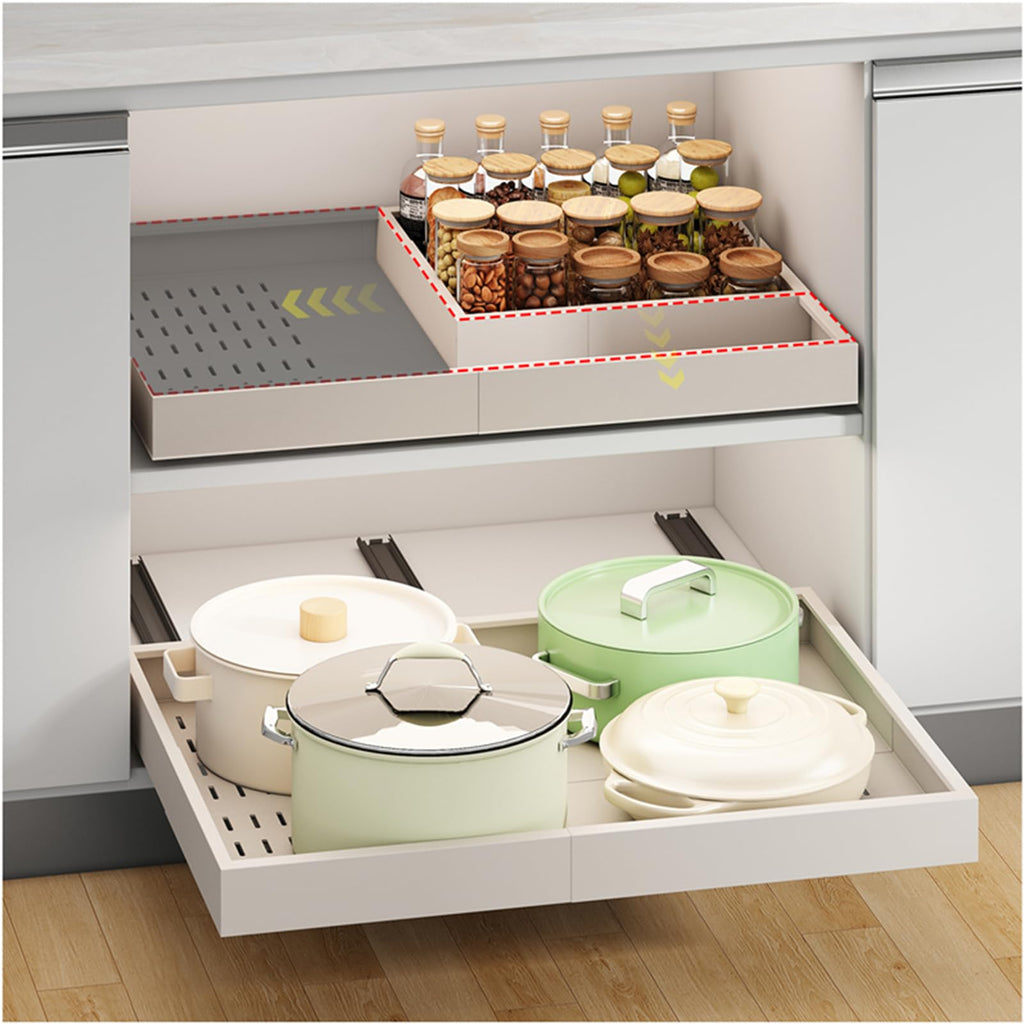 Fokyfok Pull Out Cabinet Organizer,23"-31"W,17"-24"D,Expandable,Adhesive