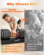XDDIAS Adjustable Dumbbell Set for Home Gym Strength Training