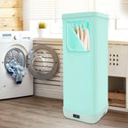 Manual Clothes Dehydrator, 3.17 Gallon Portable Large Capacity Clothes Dryer Spin Dryer Round Manual Clothes Dryer Non Electric Laundry Dryer for RV Camping Traveling Apartment (Electric/Light Green)