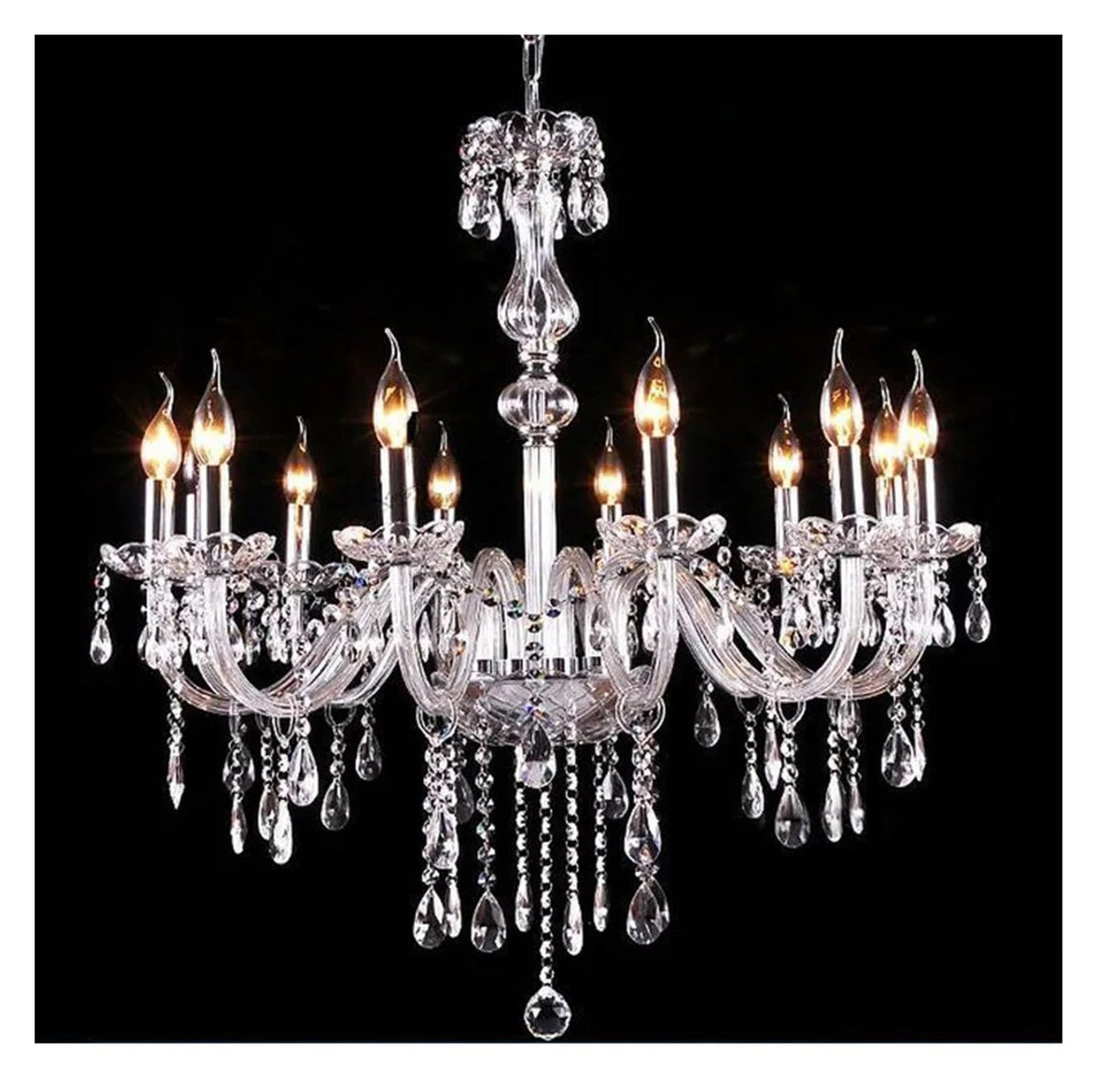 Modern Elegant Transparent Crystal Chaners Multi Arms European Style Optional Lustres De Cristal Chaner LED Without Shade Wall Lamp E14 Lustre,for Home Decor (1 Arm)