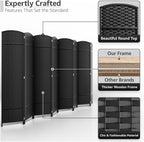 Sorbus Foldable Room Divider, Mesh Privacy Screen (8 Panel, Black)