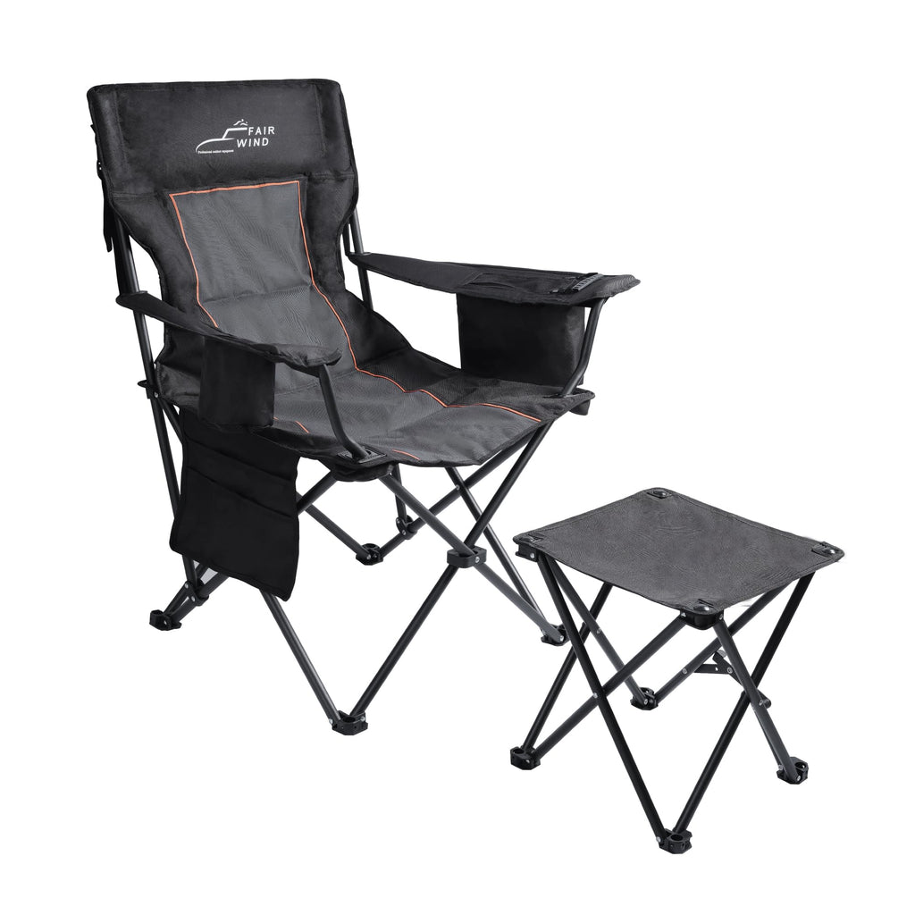 FAIR WIND 2-Pack Padded Oversized Camping Chair Heavy Duty for Adults