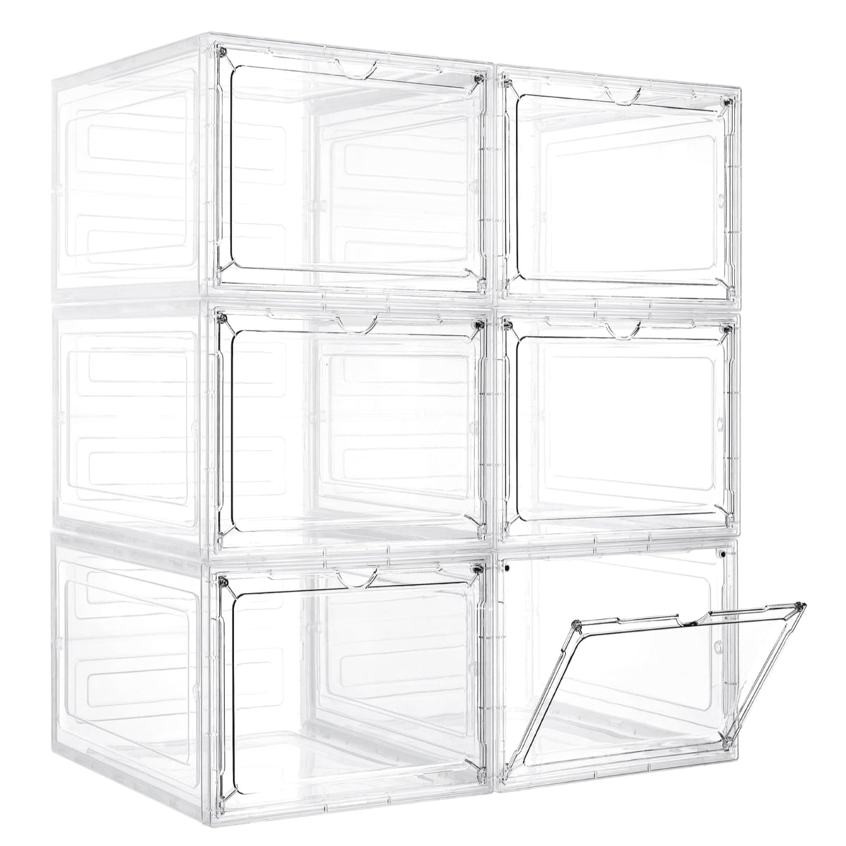 LXLXXL 18 Pack Storage Bins with Lids, 19 Qt Stackable Clear Storage Box