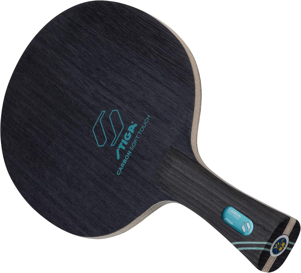 STIGA Carbon Soft Touch Table Tennis Paddle, Lightweight Carbon Fiber & Balsa Wood Blade for Speed, Control & Offensive Play