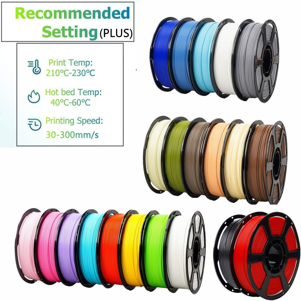 PLA Plus 3D Printer Filament 1.75mm,8 Color 8KG FDM Spool