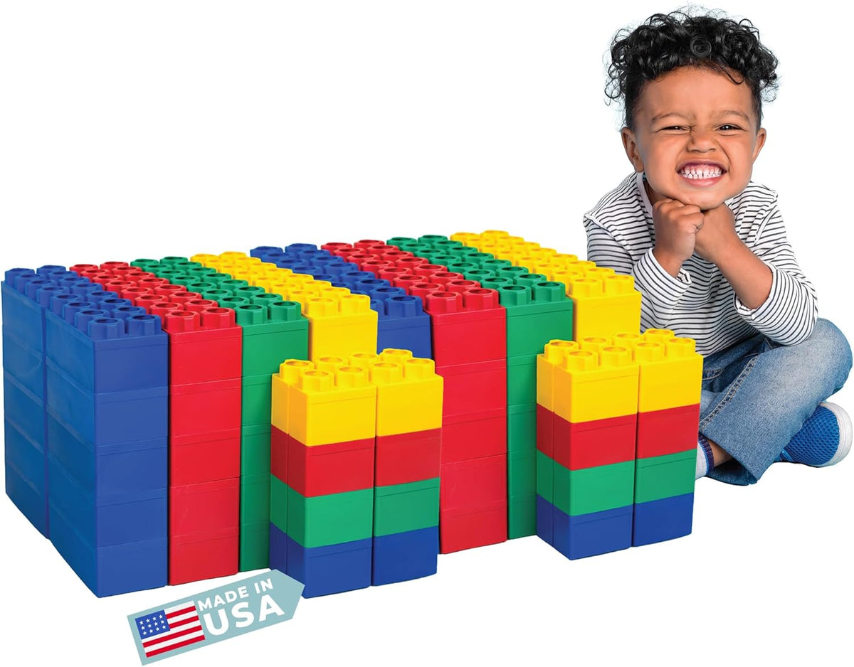 BiggoBlocks Big Blocks for Kids Ages 4-8, Indoor & Outdoor Blocks for Kids Jumbo Games, Large Building Blocks (96 PC) Standard Set