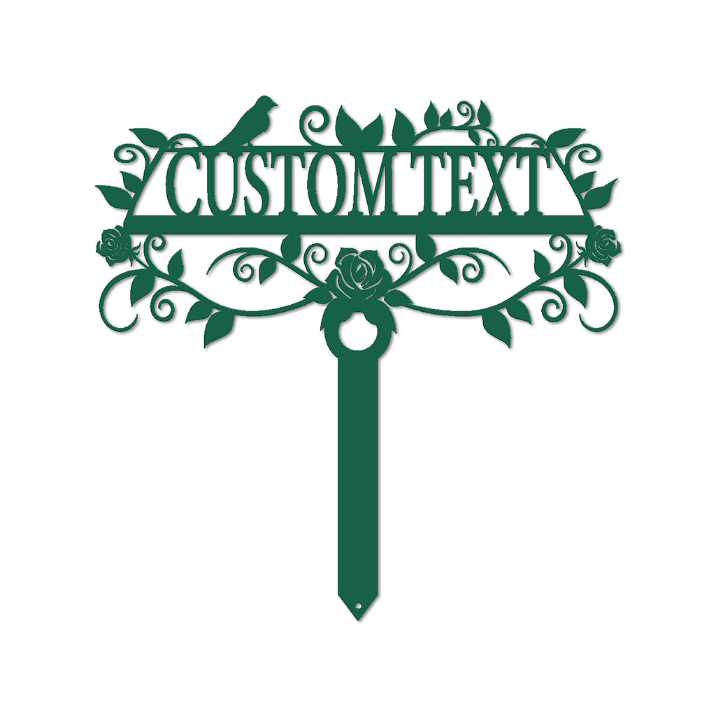 Lewis Design Company Rose Garden Custom Stake (25" W x 25" H, Black)