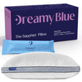 DreamyBlue Gusseted Sapphire Pillow, Shredded Memory Foam, Queen