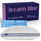 DreamyBlue Gusseted Sapphire Pillow, Shredded Memory Foam, Queen
