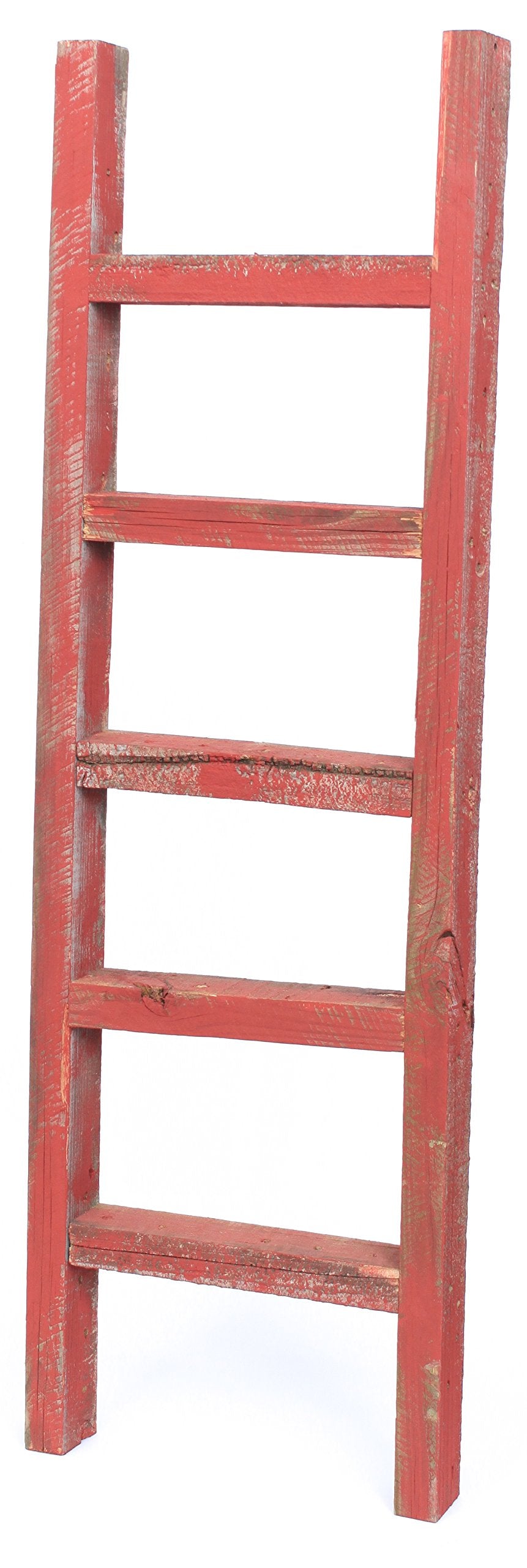 BARNWOODUSA 5 FT Decorative Ladder, Reclaimed Wood Ladder - Smoky Black