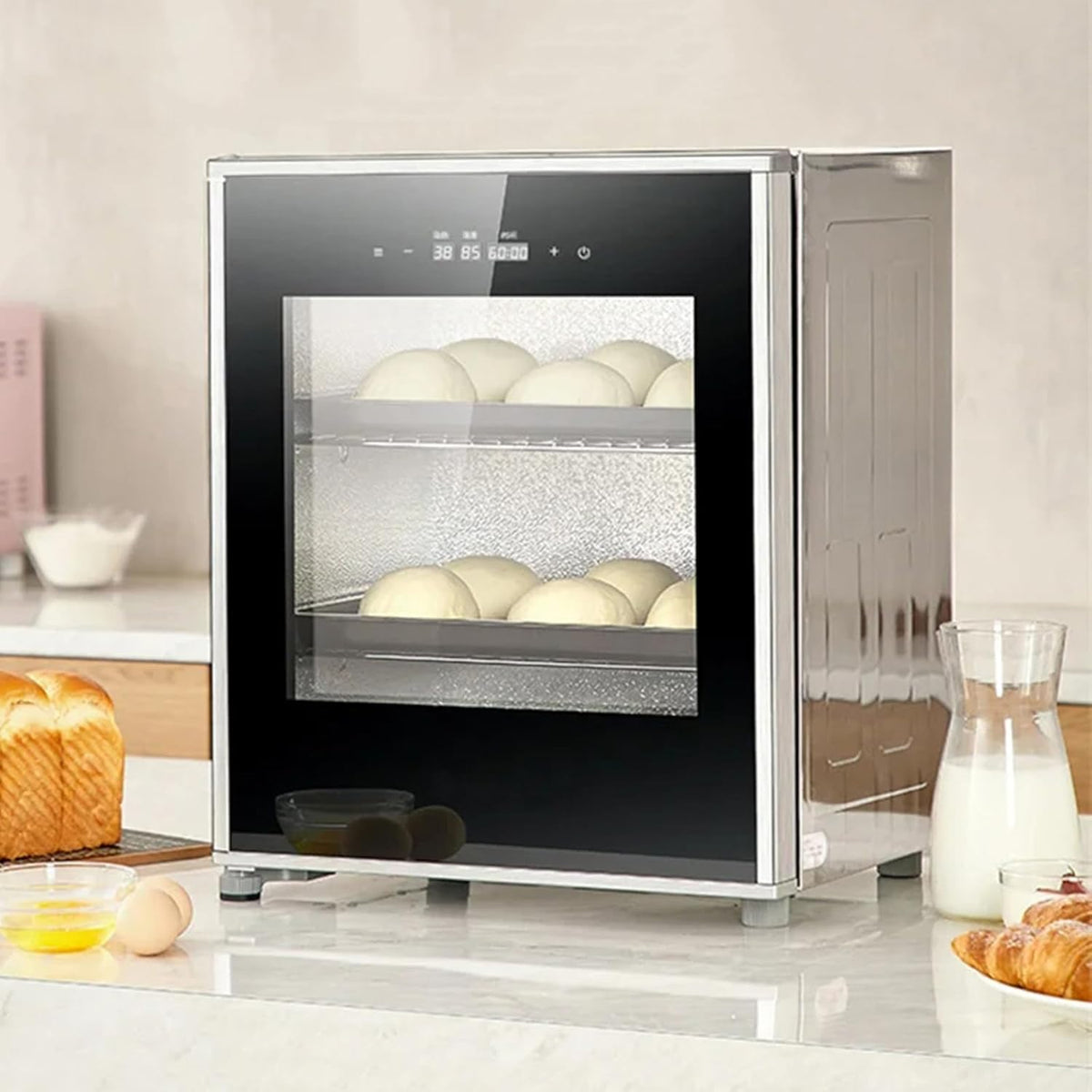 40L Electric Dough Proofer Machine, Kitchen Dough Yogurt Bread Fermentation Machine, with Humidity and Temperature Control, High Efficiency Household