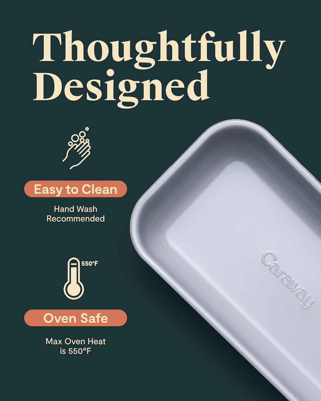 Caraway Non-Stick Ceramic-Coated 1 lb Loaf Pan Duo