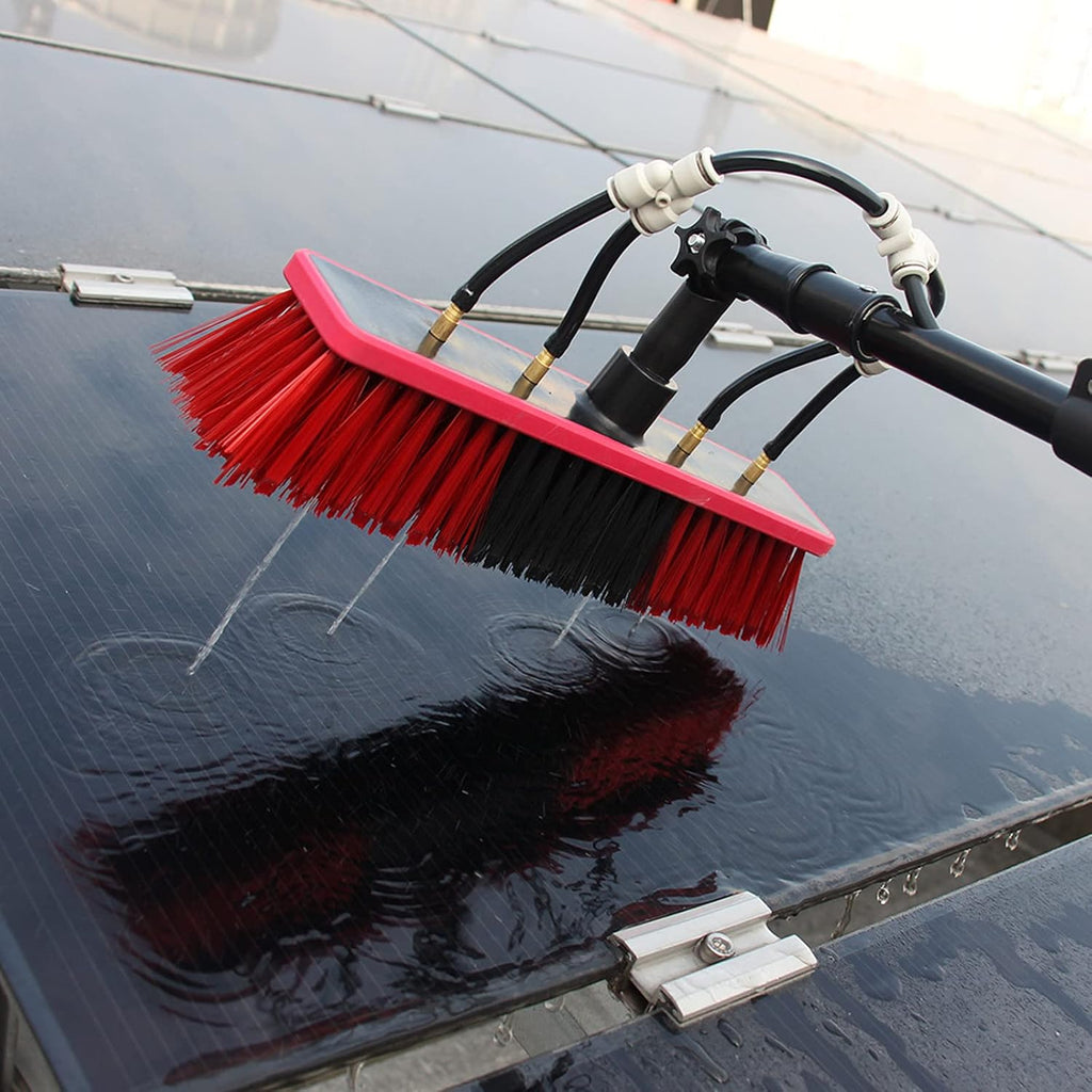 3.6~10.8m Solar Panel Cleaning Brush & Pole Water Fed Pole Kit, Suitable for high Windows Cleaning, Solar photovoltaic Panel Cleaning and Cleaning Cars Trucks Vans,12FT 3.6M