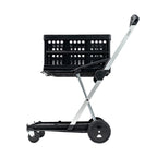 CLAX® The Original | Made in Germany | Multi use Functional Collapsible carts | Mobile Folding Trolley | Shopping cart with Storage Crate | Platform Truck (Green)