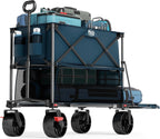 TIMBER RIDGE 400L Folding Double Decker Wagon with Brakes, 54" Extra Long