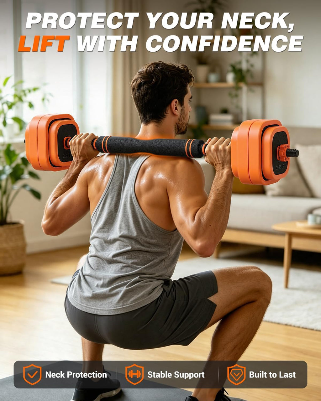 Rendpas Adjustable Dumbbell Set – Free Weights for Home Gym Workouts