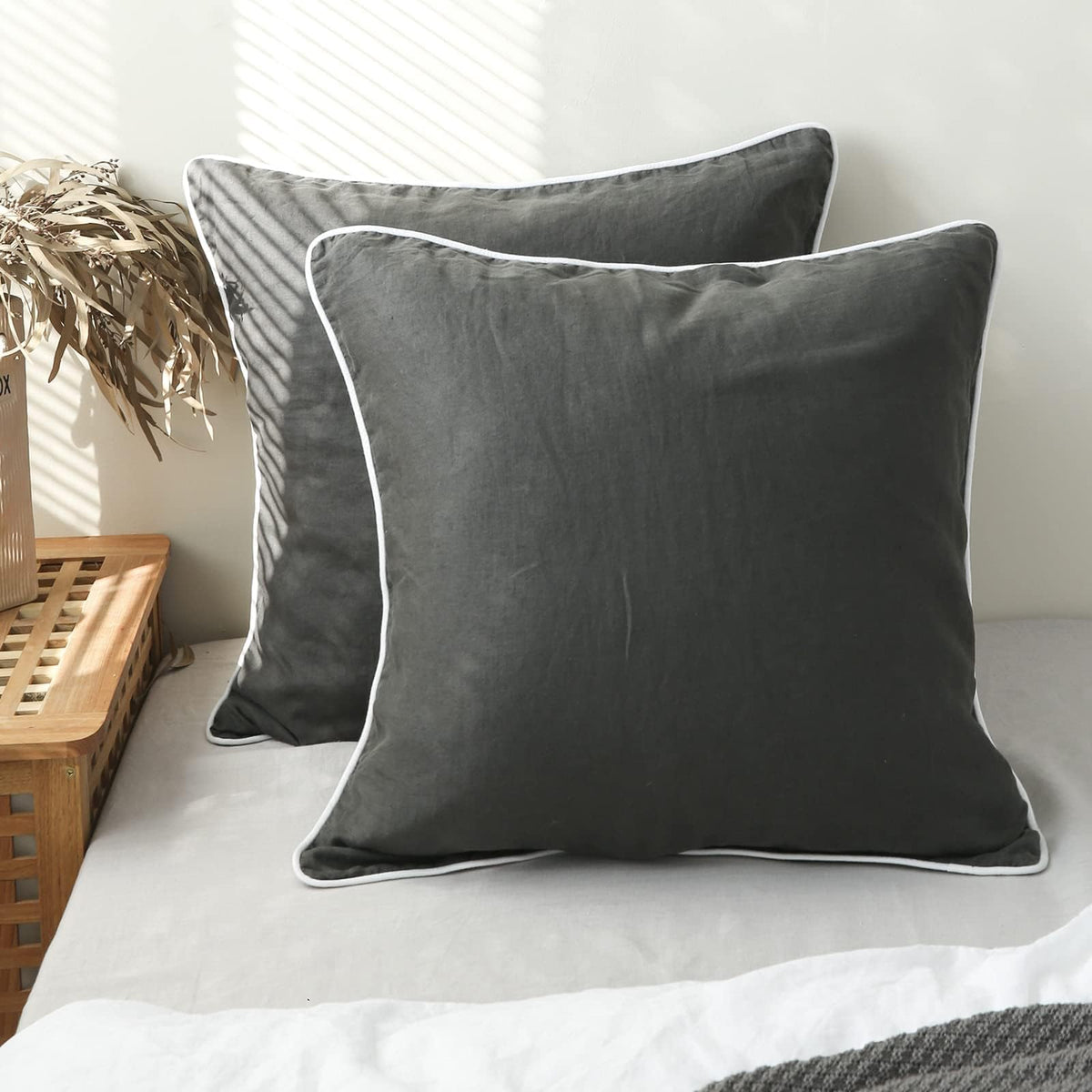 Simple&Opulence 100% Linen Duvet Cover Set, 3 PCS Natural French Flax Linen Duvet Cover King Size, Breathable Soft Comfy Linen Bedding Comforter Cover with 2 Pillowcases(Linen, 104"x92")
