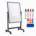 Double-Sided Magnetic Dry Erase Rolling Whiteboard on Wheels